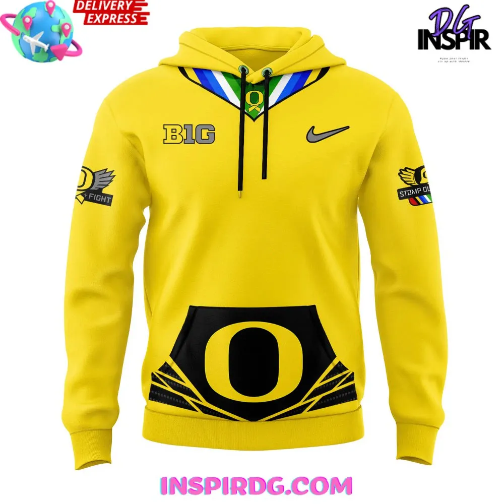 -Oregon Ducks Stomp Out Cancer 2024 Hoodie