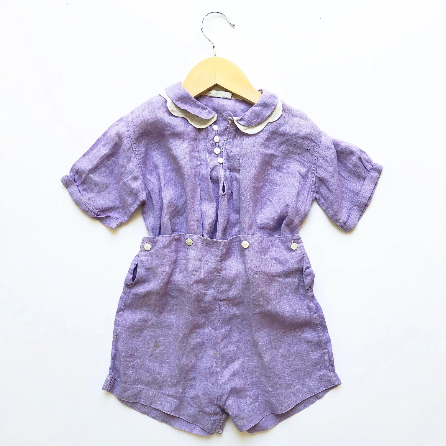 1940's Vintage Lilac Romper Size 18-24 months