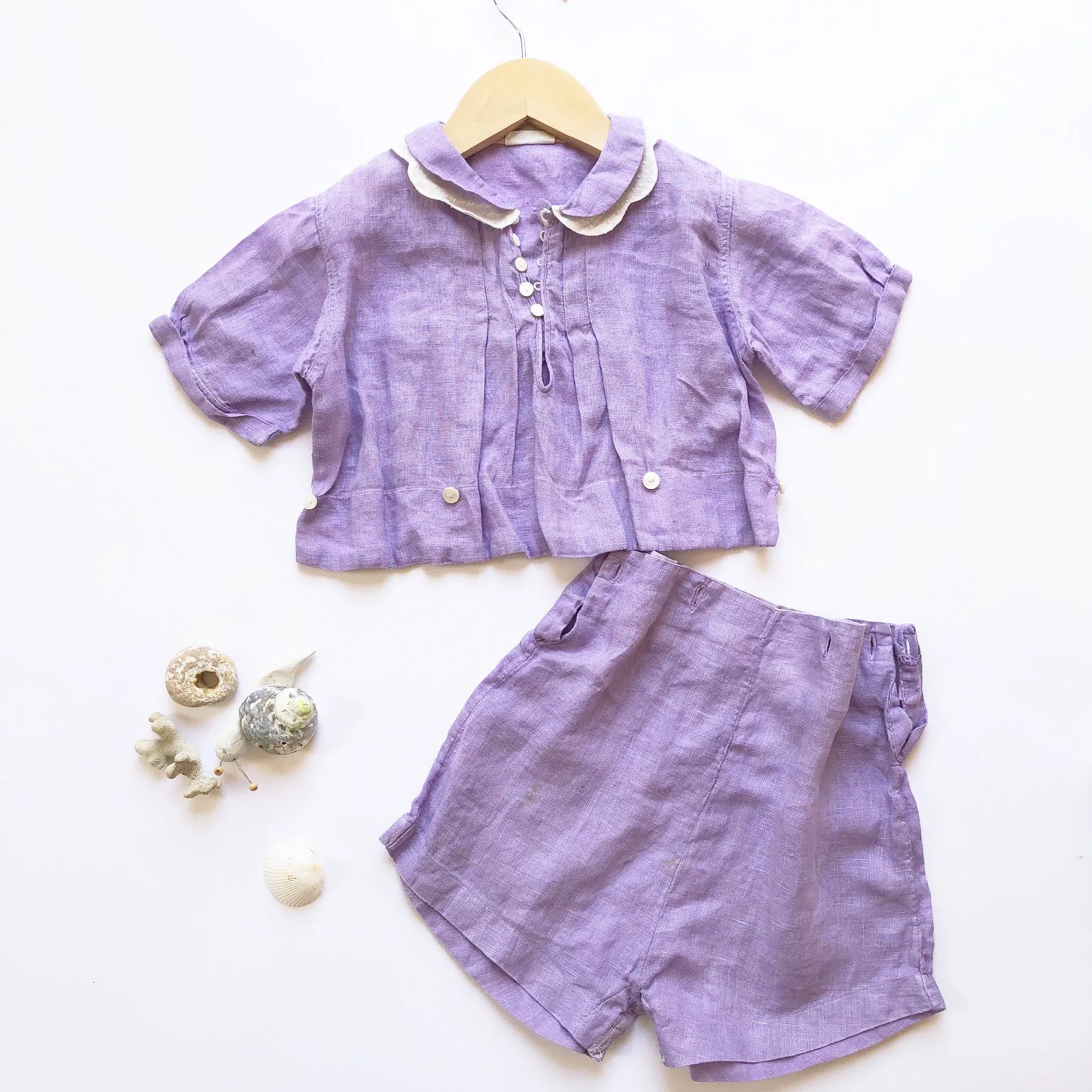 1940's Vintage Lilac Romper Size 18-24 months