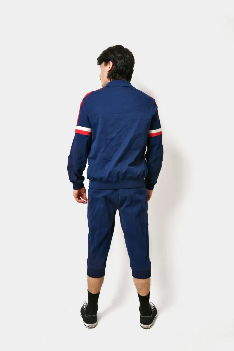 80s 70s tracksuit set blue