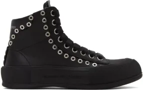 Alexander McQueen Black Plimsoll Sneakers