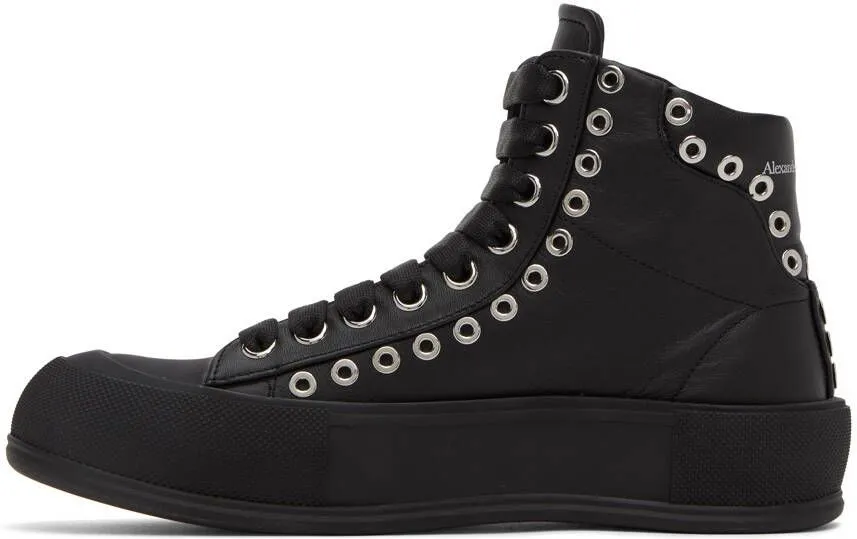 Alexander McQueen Black Plimsoll Sneakers