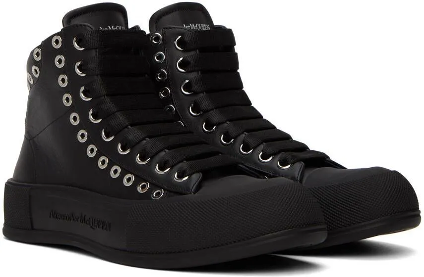 Alexander McQueen Black Plimsoll Sneakers