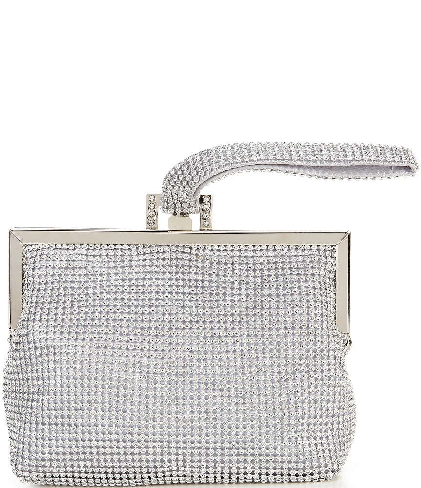 Antonio Melani Crystal Mesh Top Handle Clutch