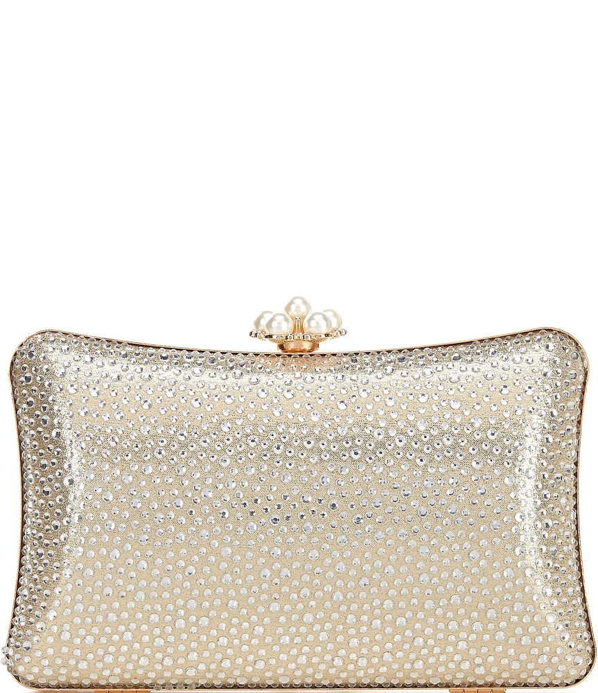 Antonio Melani Heatset Rhinestone Minaudiere Clutch