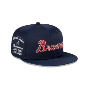 Atlanta Braves Satin Script 9FIFTY Snapback Hat