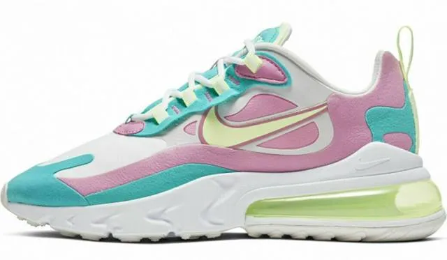 AUTHENTIC Nike AIR MAX 270 React WHITE BARELY VOLT AQUA ...