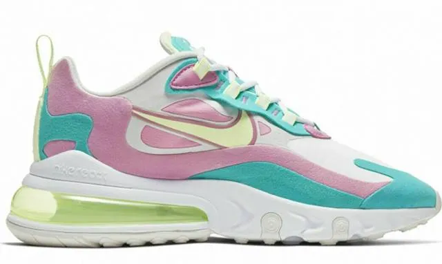 AUTHENTIC Nike AIR MAX 270 React WHITE BARELY VOLT AQUA ...