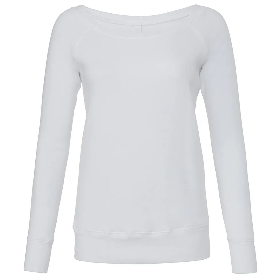 BE070 Sponge fleece wide neck sweatshirt