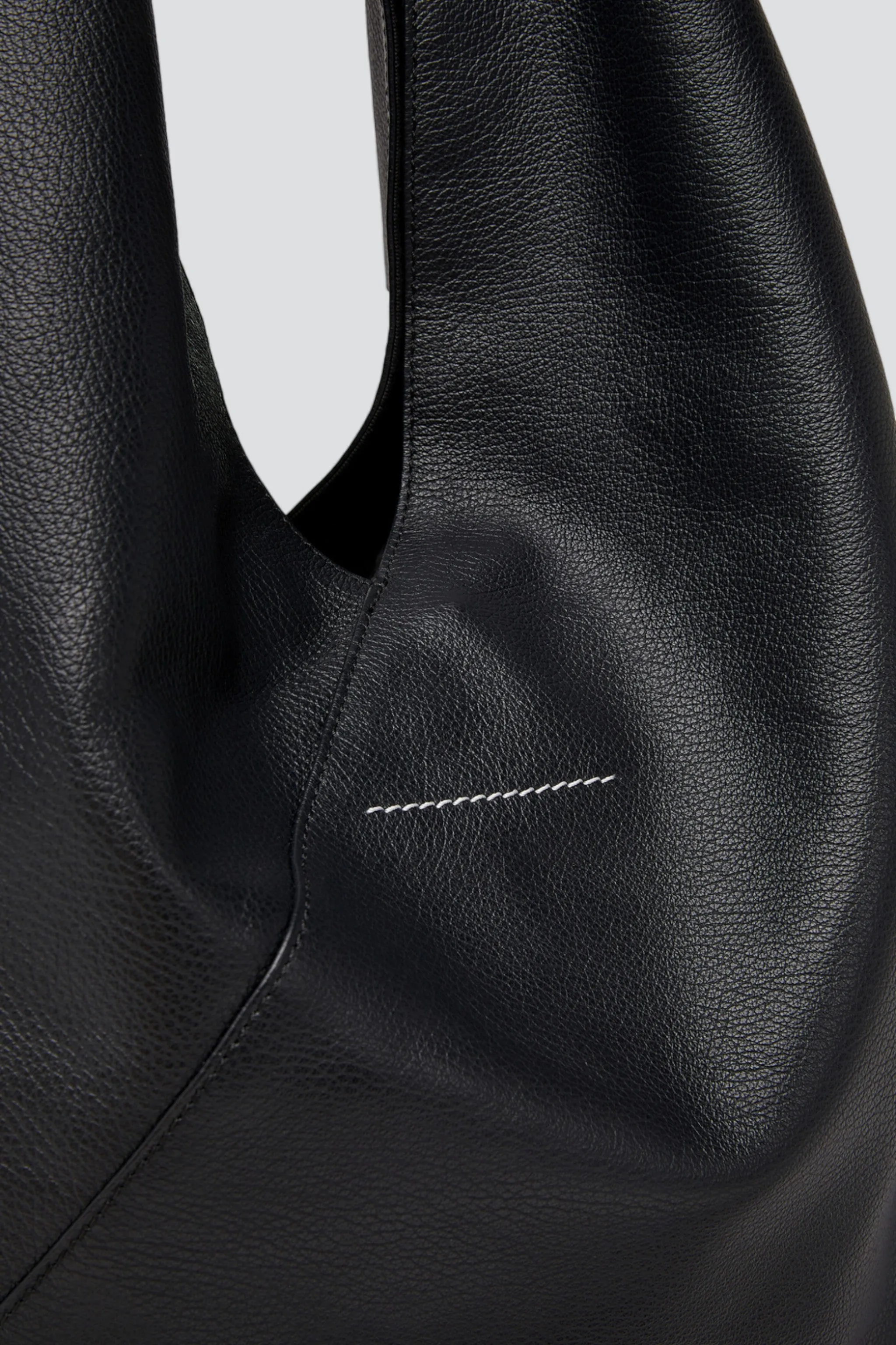 Black Grain Leather Japanese Bag