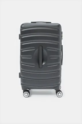 Black Textured Trolley Luggage 20 Inch