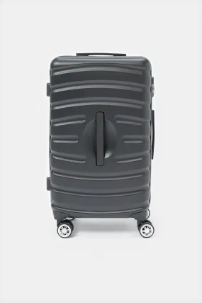 Black Textured Trolley Luggage 28 Inch