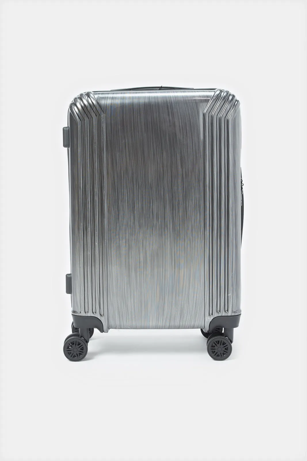 Black Textured Trolley Luggage Trolley (24 Inch)