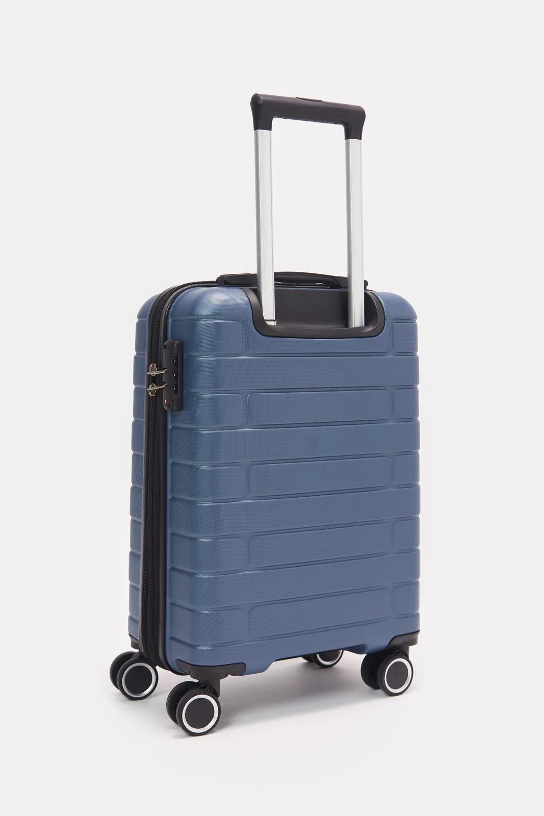 Blue Textured Trolley Luggage (20 Inch)