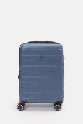 Blue Textured Trolley Luggage (20 Inch)