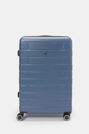 Blue Textured Trolley Luggage (24 Inch)