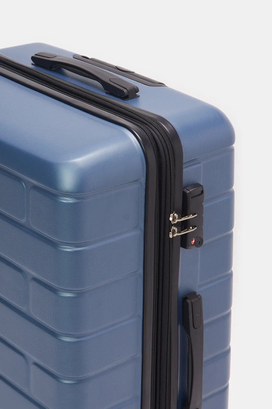 Blue Textured Trolley Luggage (24 Inch)