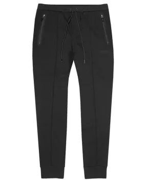 BOSS GREEN Boss Cotton-Blend Tracksuit Bottoms with Pixelated Details - Black