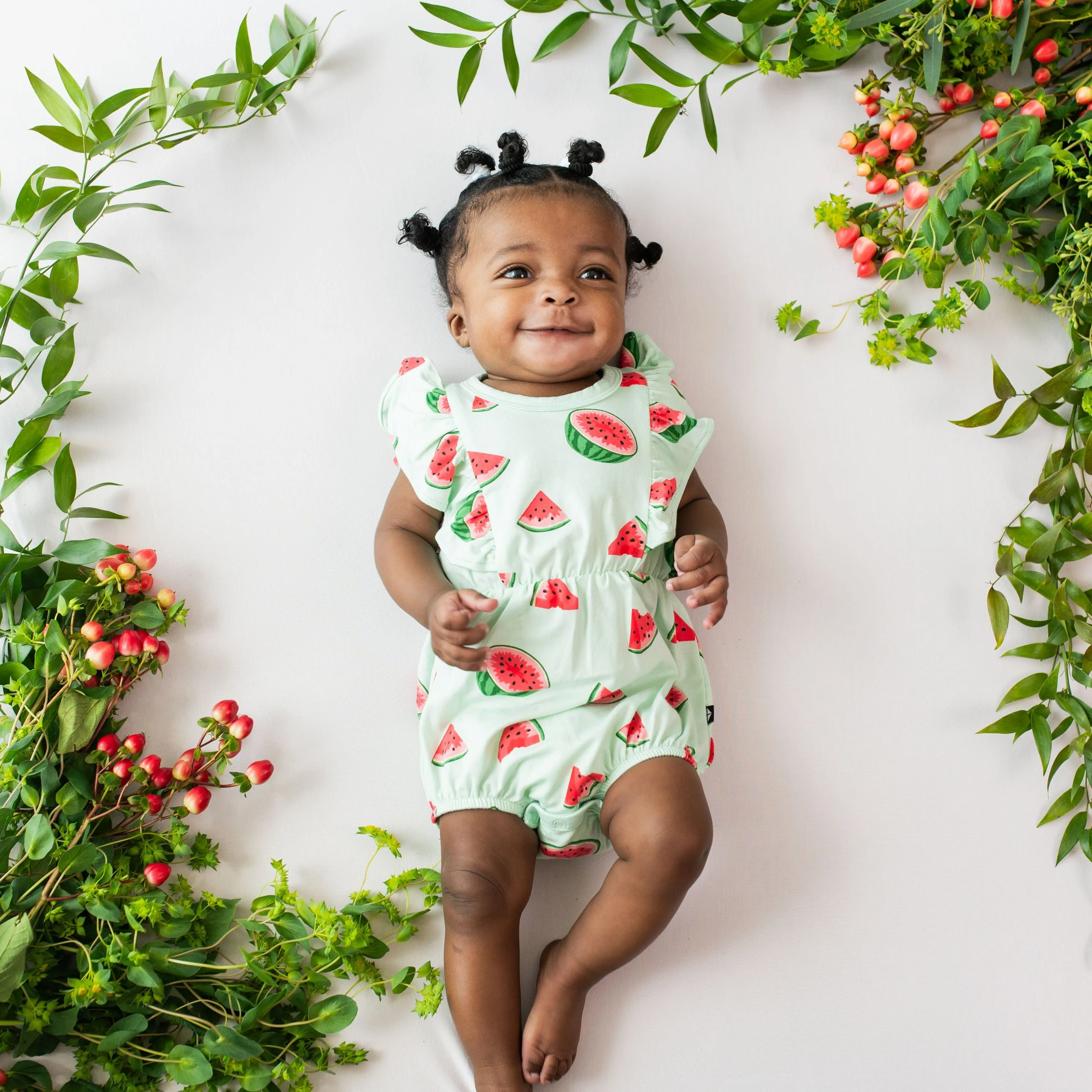 Bubble Romper in Watermelon