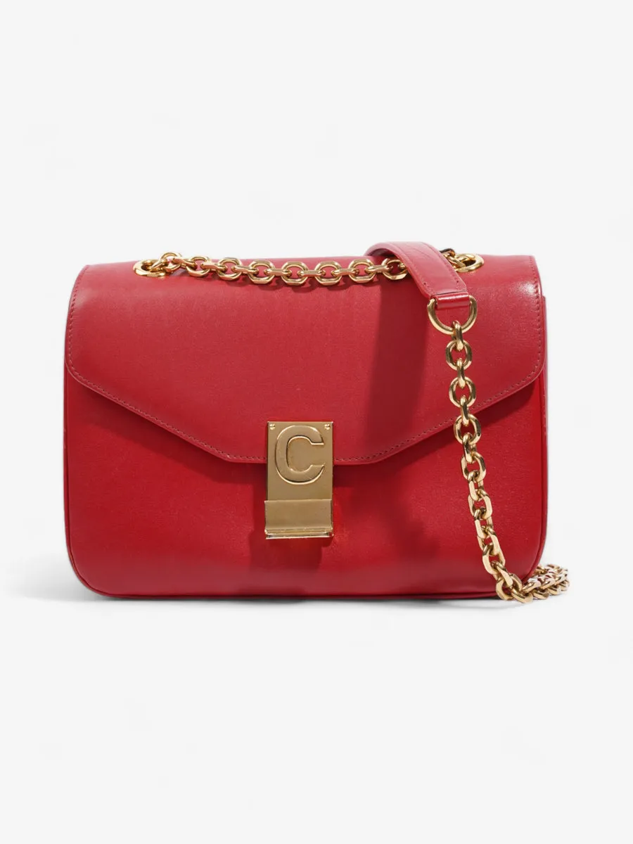 Celine C Bag Red Leather Medium