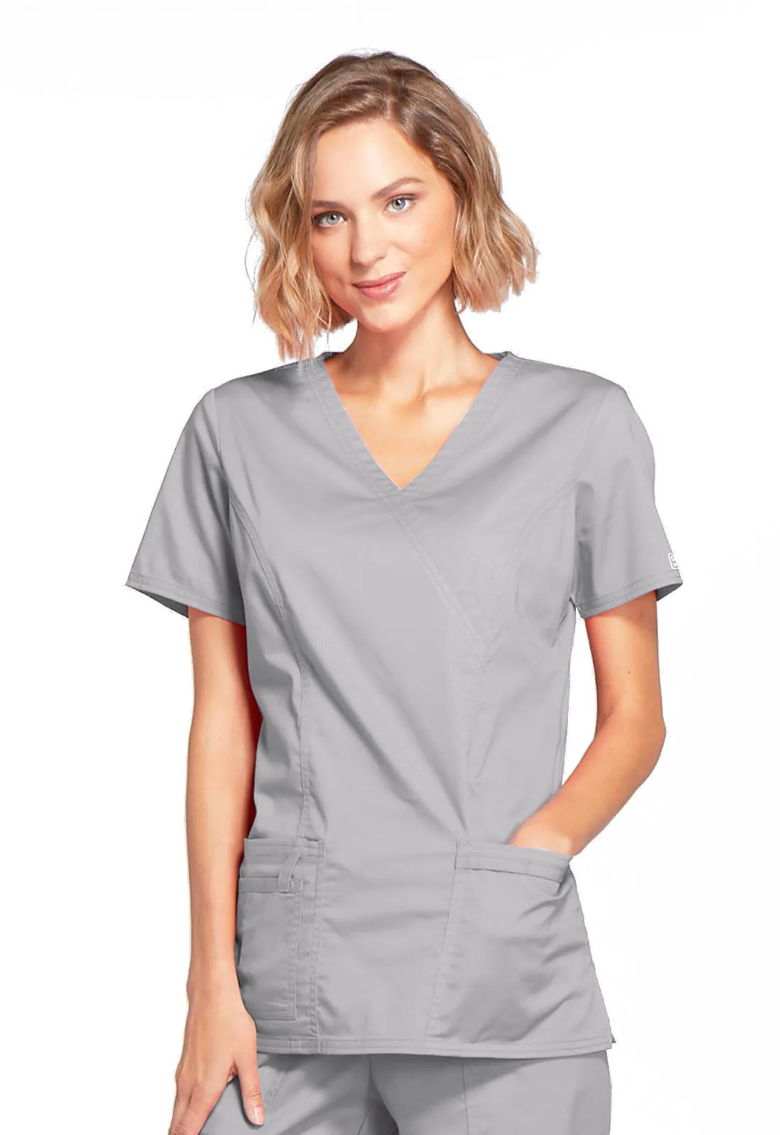 Cherokee 4728 Women's Workwear Core Stretch Mock Wrap Scrubs Shirt