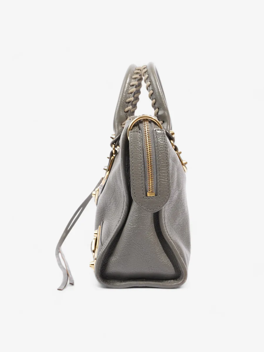 City Bag Grey Goatskin Leather