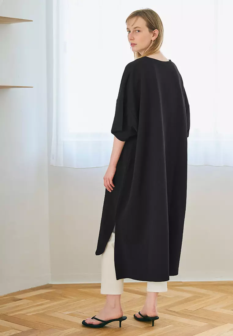 comcoca 【Embossed Design】 Oversized Tunic Dress (Relaxed Fit)