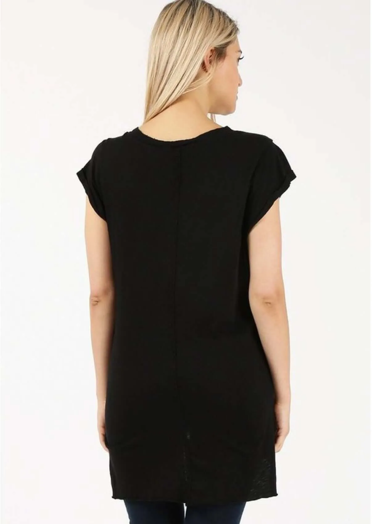 Cotton Modal High Low Tunic Tee Made in USA