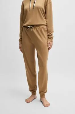 Cuffed tracksuit bottoms with signature-stripe drawcord