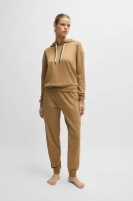 Cuffed tracksuit bottoms with signature-stripe drawcord