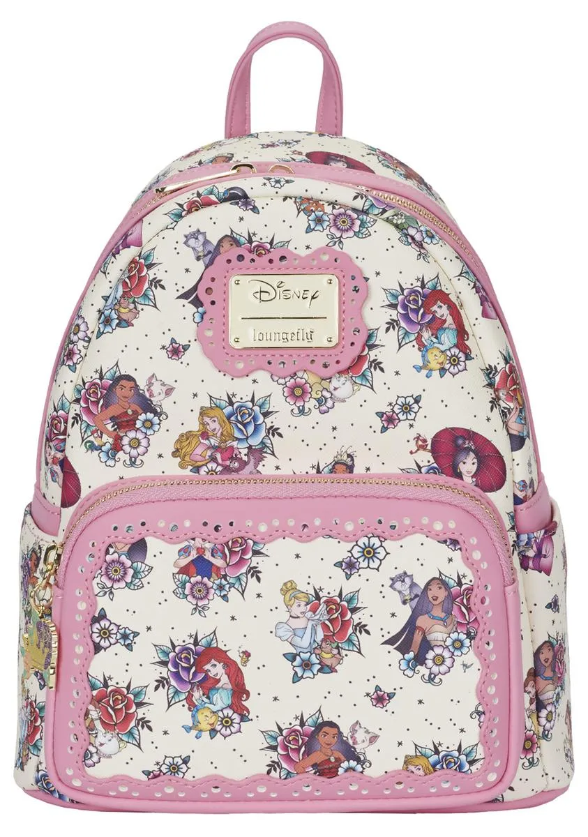 Disney Princess Floral Tattoo Mini Backpack-