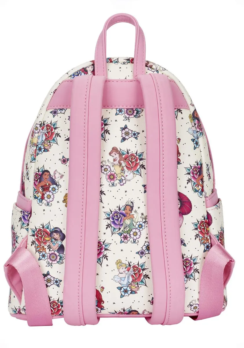 Disney Princess Floral Tattoo Mini Backpack-