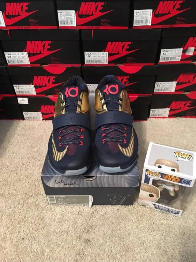 DS Nike KD 7 PRM 'Gold Medal' sz 13 w receipt and OG all !