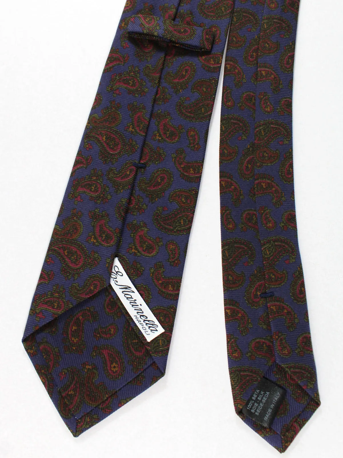 E. Marinella Silk Tie Purple Paisley - Narrow Necktie SALE