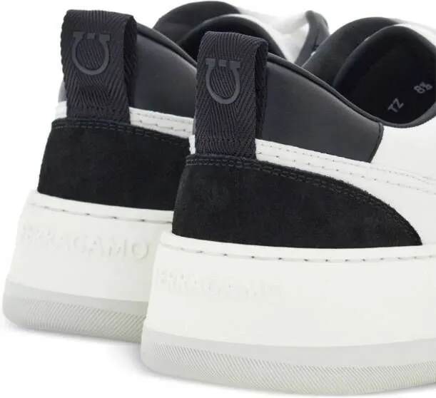 Ferragamo two-tone leather sneakers Black