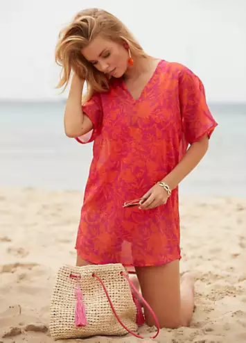 Floral Chiffon Beach Tunic by Venice Beach | Look Again