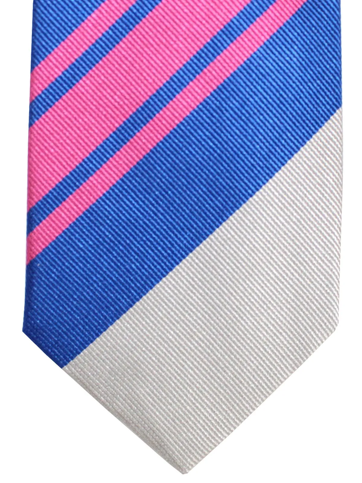 Gene Meyer Necktie Royal Pink Stripes Design SALE