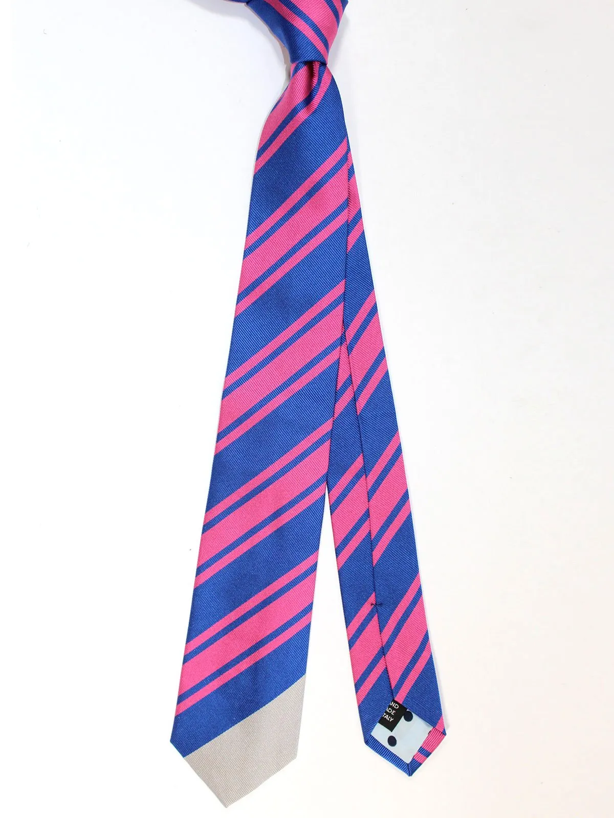 Gene Meyer Necktie Royal Pink Stripes Design SALE