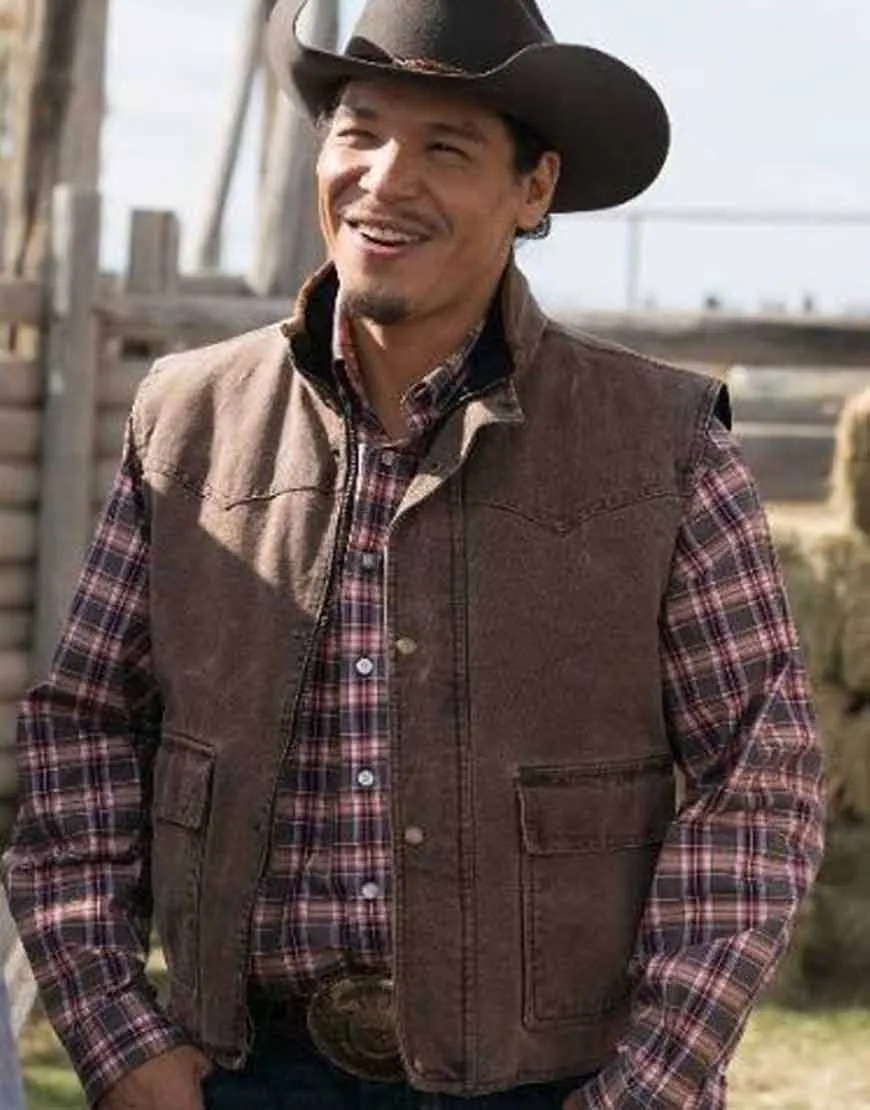 Heartland S14 Nathaniel Arcand Vest | Scott Cardinal Brown Cotton Vest