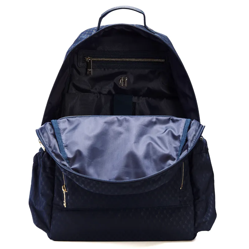 Holland Cooper Burghley Backpack - Ink Navy Monogram