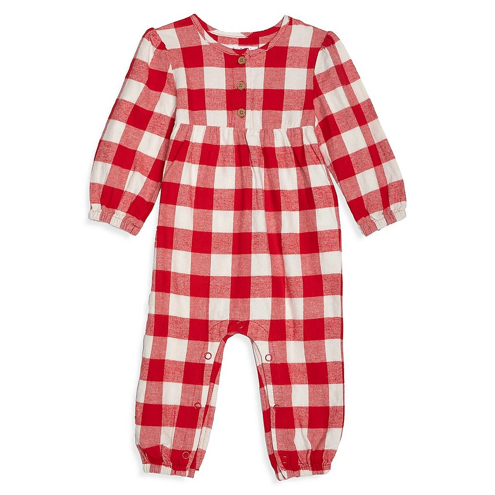 Hudson's Bay Baby Girl's Party Flannel Romper