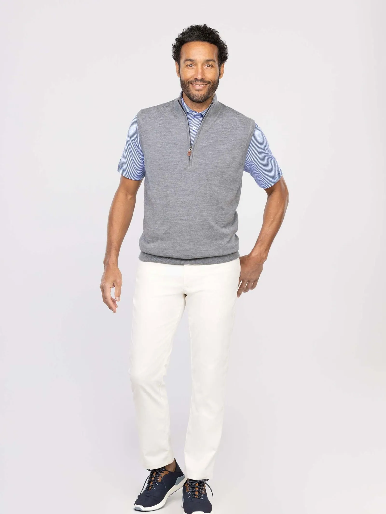 Italian Merino Quarter-Zip Vest