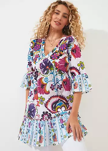 Joe Browns Beaded V-Neck Smock Tunic | Grattan