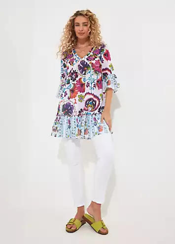 Joe Browns Beaded V-Neck Smock Tunic | Grattan