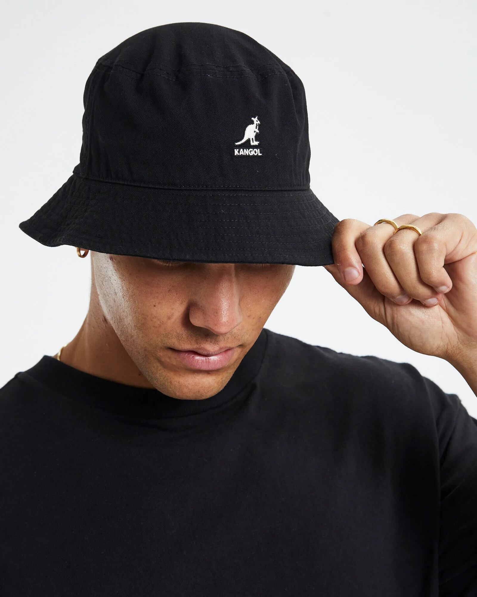 Kangol Washed Bucket Hat BlacK