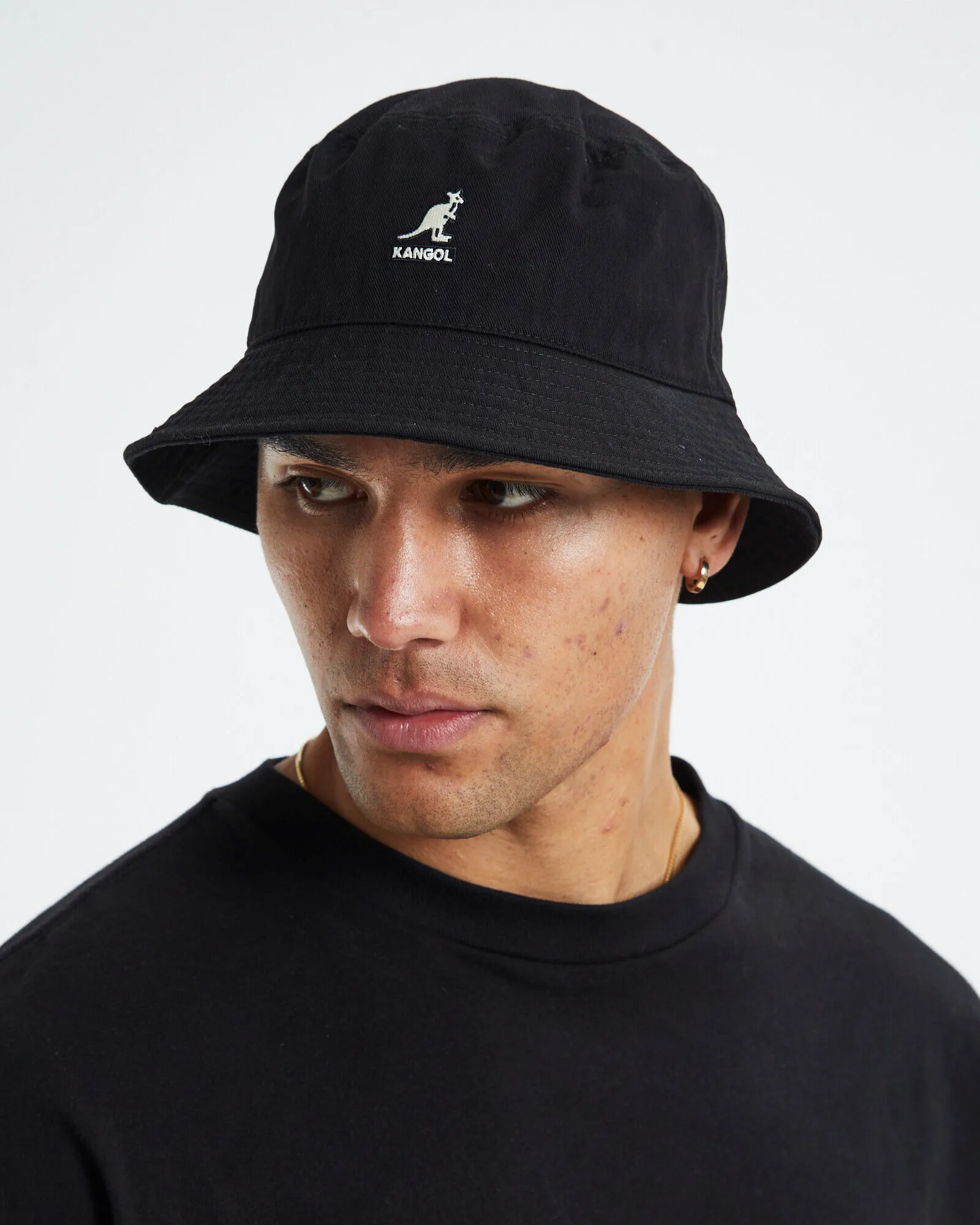 Kangol Washed Bucket Hat BlacK