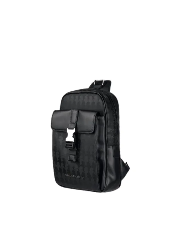 Karl Lagerfeld Bag Backpack Buckle Logo Black