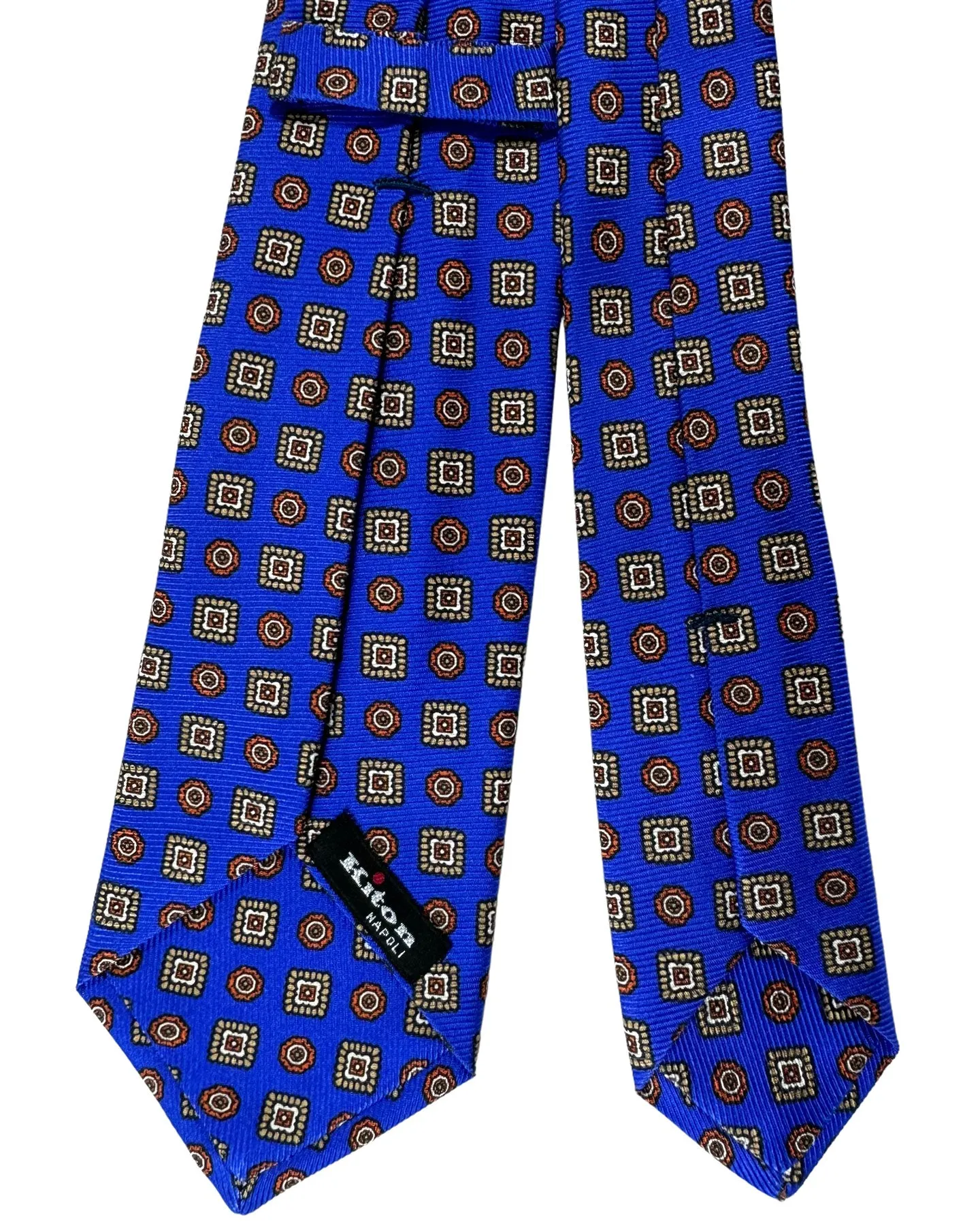 Kiton Tie Royal Blue Medallions - Sevenfold Necktie