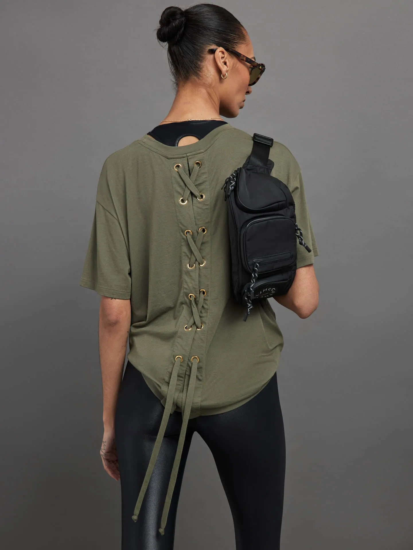 LACE UP TUNIC - Olive