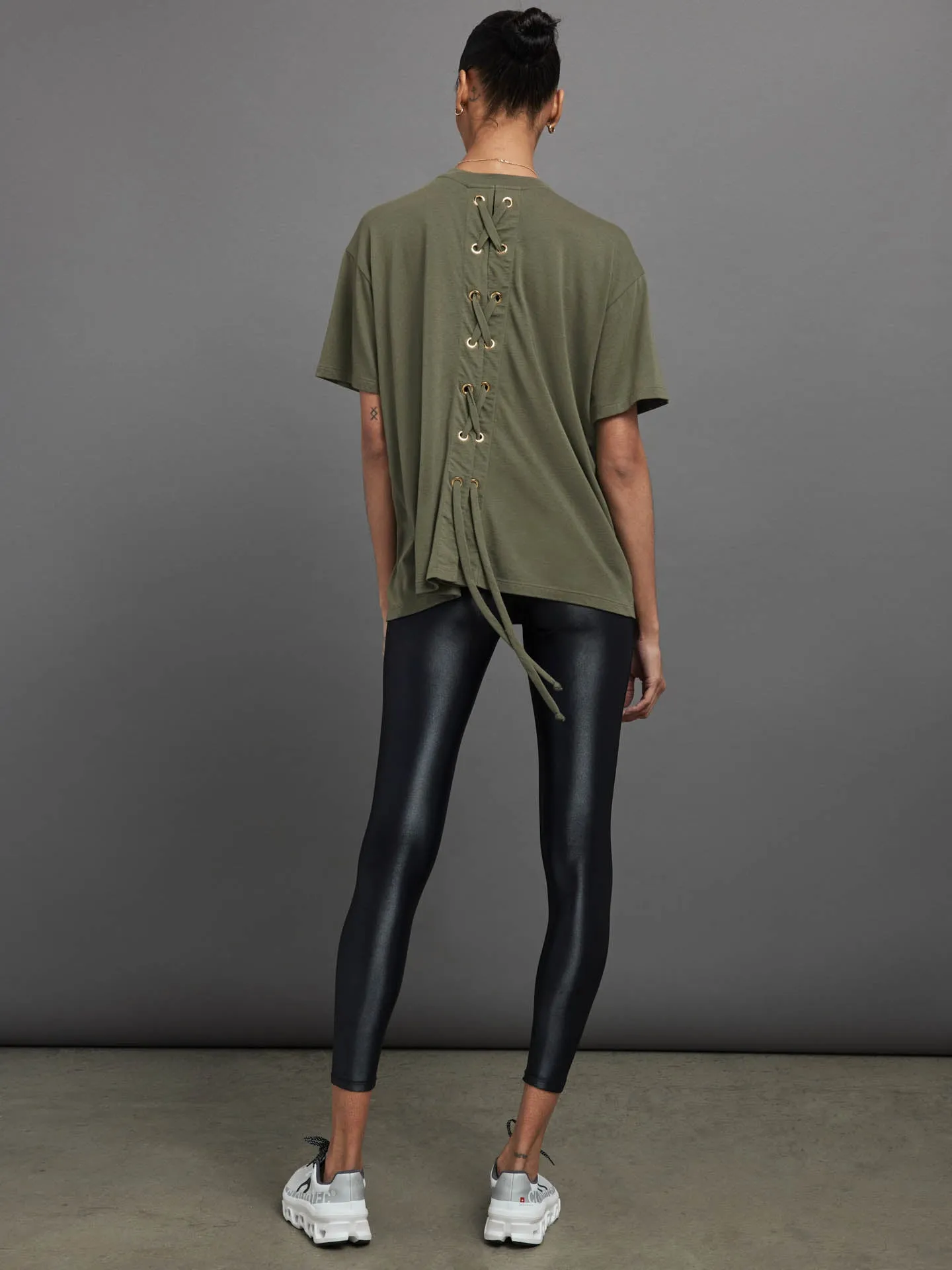 LACE UP TUNIC - Olive